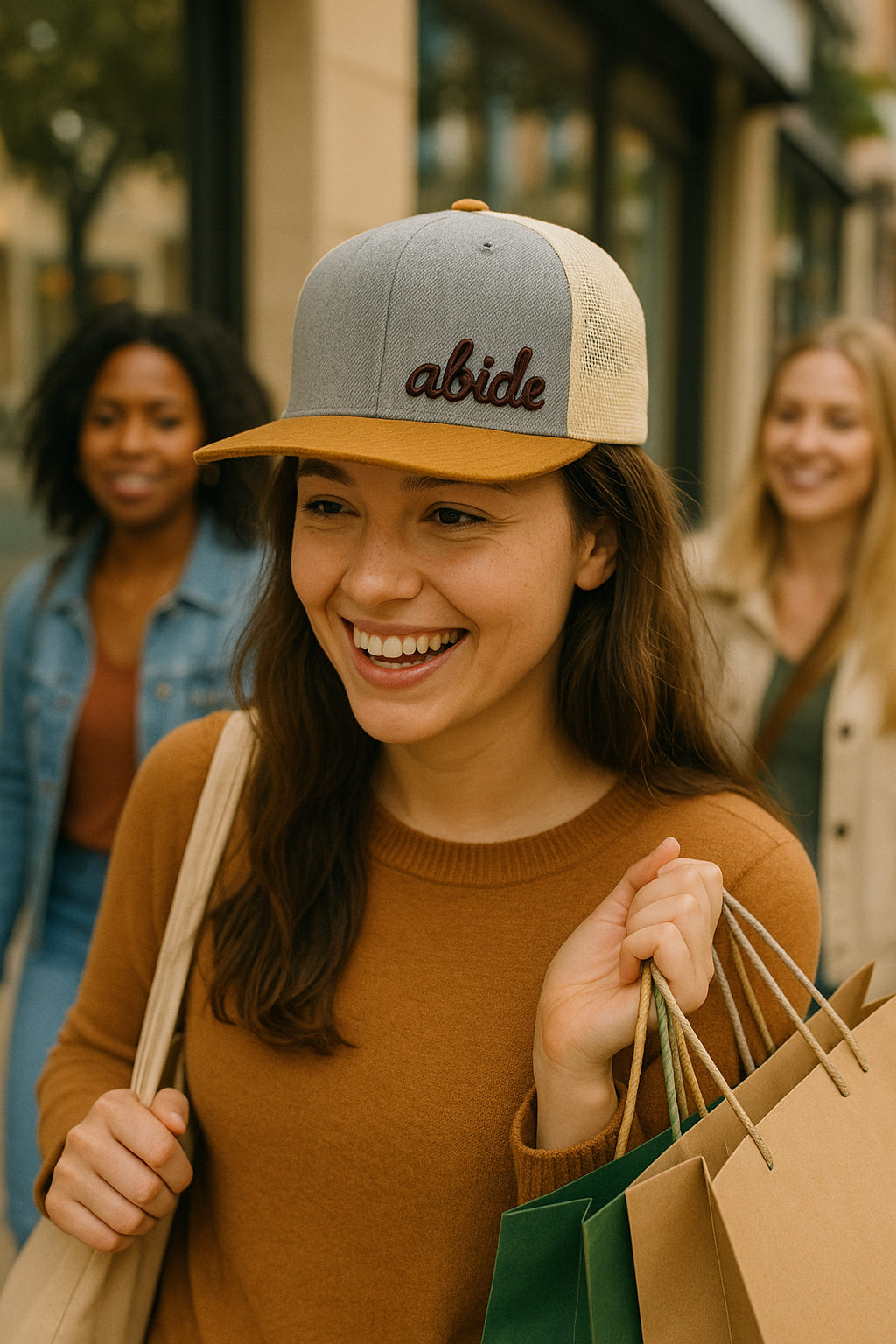 Abide - Grey Heather, Cream & Mustard