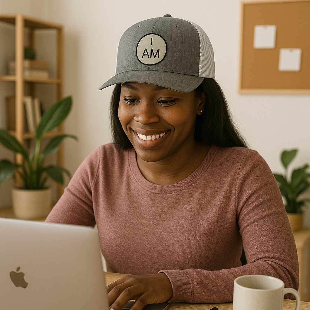 I AM - Heather Grey and White