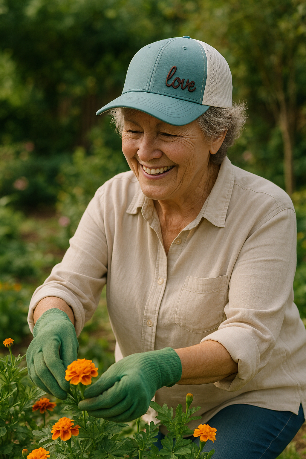Love - Light Teal and White