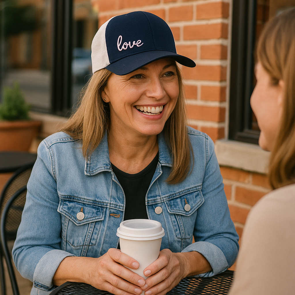 Love - Navy and White